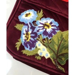 High GG Marmont embroidered velvet bag 443496 Mauve