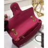 High GG Marmont embroidered velvet bag 443496 Mauve