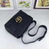 Luxury GG Marmont Leather Shoulder Bags 401173 Navy blue