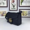 Luxury GG Marmont Leather Shoulder Bags 401173 Navy blue