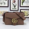 Top Quality GG Marmont Leather Shoulder Bags 401173 Brown