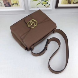 Top Quality GG Marmont Leather Shoulder Bags 401173 Brown