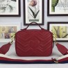 Top GG Marmont Small Shoulder Bag 498100 Red