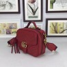 Top GG Marmont Small Shoulder Bag 498100 Red