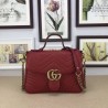 UK GG Marmont Small Top Handle Bag 498110 Red