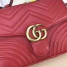 UK GG Marmont Small Top Handle Bag 498110 Red