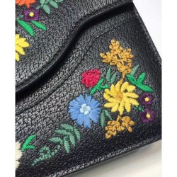 Cheap Embroidered small shoulder bag 499617 Black