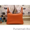 Fashion Hermes Lindy 26cm 30cm 34cm Bag In Orange Leather