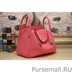 High Quality Hermes Lindy 26cm 30cm 34cm Bag In Rose Lipstick Leather