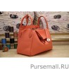 AAA+ Hermes Lindy 26cm 30cm 34cm Bag In Crevette Leather