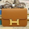 Replicas Hermes Constance Bag In Brown Epsom Leather