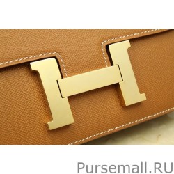 Replicas Hermes Constance Bag In Brown Epsom Leather