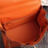 Perfect Hermes Kelly Bag In Orange Epsom Leather