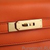 Perfect Hermes Kelly Bag In Orange Epsom Leather