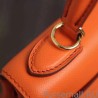 Perfect Hermes Kelly Bag In Orange Epsom Leather