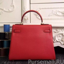 Top Quality Hermes Kelly Bag In Red Epsom Leather