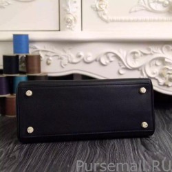 1:1 Mirror Hermes Kelly Bag In Black Epsom Leather