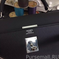 1:1 Mirror Hermes Kelly Bag In Black Epsom Leather