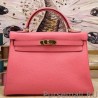 Wholesale Hermes Kelly Bag In Rose Lipstick Clemence Leather