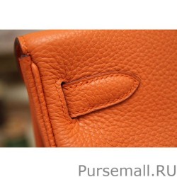 Designer Hermes Kelly Bag 28,32CM In Orange Clemence Leather