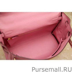 Luxury Hermes Kelly Bag 28,32CM In Pink Clemence Leather