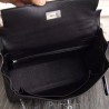 Designer Hermes Kelly Bag 28,32CM In Black Clemence Leather