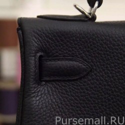 Designer Hermes Kelly Bag 28,32CM In Black Clemence Leather