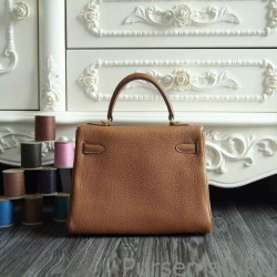 AAA+ Hermes Kelly Bag 28,32CM In Brown Clemence Leather