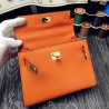 7 Star Hermes Kelly 20cm Bag In Orange Epsom Leather