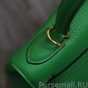 Luxury Hermes Kelly Bag In Bamboo Clemence Leather