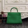 Luxury Hermes Kelly Bag In Bamboo Clemence Leather