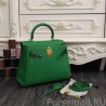 Luxury Hermes Kelly Bag In Bamboo Clemence Leather