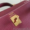 Top Hermes Kelly 20cm Bag In Bordeaux Clemence Leather