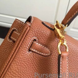 Top Hermes Kelly 20cm Bag In Brown Clemence Leather