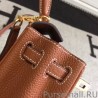 Top Hermes Kelly 20cm Bag In Brown Clemence Leather