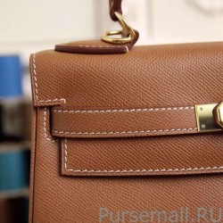 7 Star Hermes Kelly Bag In Brown Epsom Leather
