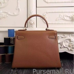 7 Star Hermes Kelly Bag In Brown Epsom Leather