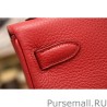 Best Hermes Kelly Bag In Red Clemence Leather