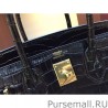 High Quality Hermes Birkin 30cm 35cm Bag In Black Crocodile Leather