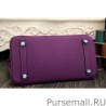 1:1 Mirror Hermes Birkin 30cm 35cm Bag In Purple Clemence Leather