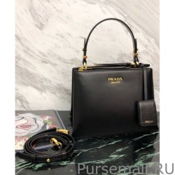 Copy Prada Deux small bag 1BA234 Black