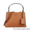 Perfect Prada Deux small bag 1BA234 Coffee