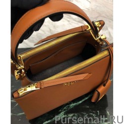 Perfect Prada Deux small bag 1BA234 Coffee