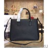 High Prada Galleria Soft Leather Tote Bag 1BA274 Black