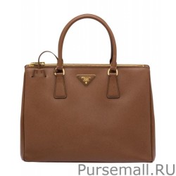 Fashion Prada Galleria Soft Leather Tote Bag 1BA274 Coffee