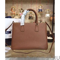 Fashion Prada Galleria Soft Leather Tote Bag 1BA274 Coffee