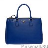 Inspired Prada Galleria Soft Leather Tote Bag 1BA274 Dark Blue