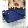 Inspired Prada Galleria Soft Leather Tote Bag 1BA274 Dark Blue