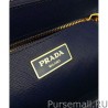 Inspired Prada Galleria Soft Leather Tote Bag 1BA274 Dark Blue