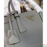 Inspired Prada Galleria Soft Leather Tote Bag 1BA274 Gray